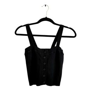Brandy Melville Black Button up tank top